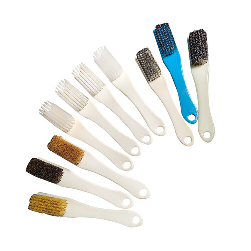 Small 6-row bristle play brush, hard-bristled walnut Rudraksha cleaning and polishing steel wire nano brush wholesale