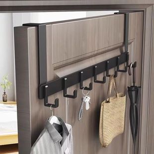 Hook Behind the Door, Clothes Hanger, Bedroom Punch-Free Wall-Mounted Coat Hook, Entry Door Hanging Rack, Door-Back Storage Rack