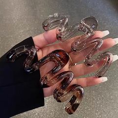 高品質の波のサメのクリップの女性の後頭部のヘアピンの大きいサイズはクリップの髪の飾りの髪をつかんでつかみます。