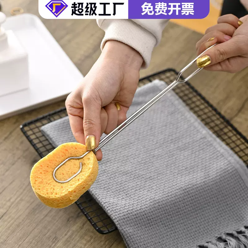 无死角洗杯子神器可替换长柄海绵杯刷加长清洁刷套装厨房清洁刷子