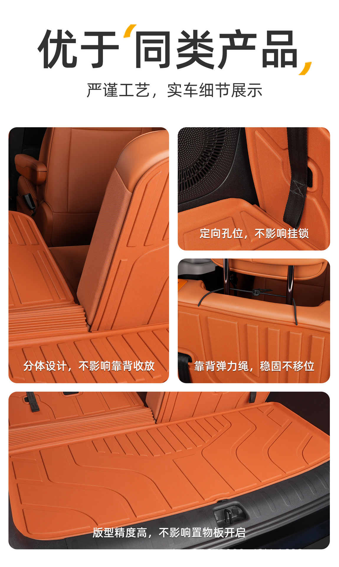 Suitable for Leapmotor C16 trunk mat, 24-27 models, specialized for five-seater and six-seater rear trunk TPE car trunk mat