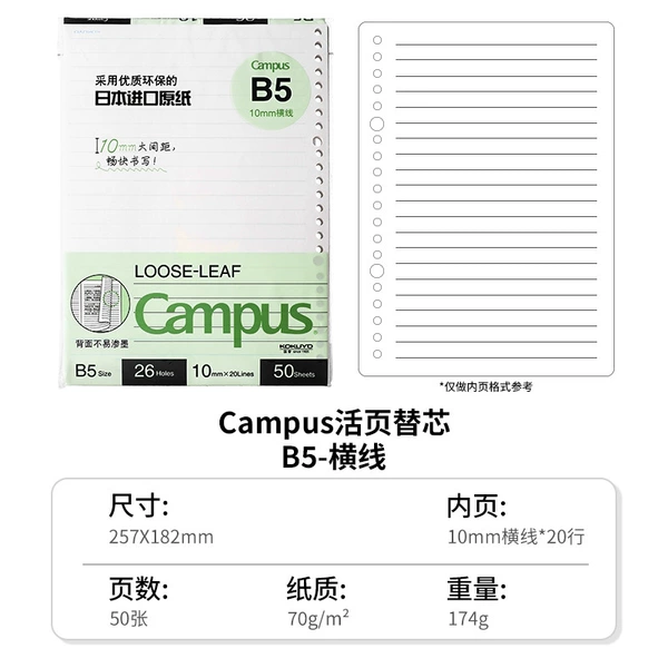 New product B5/50 page 10mm horizontal line 1527