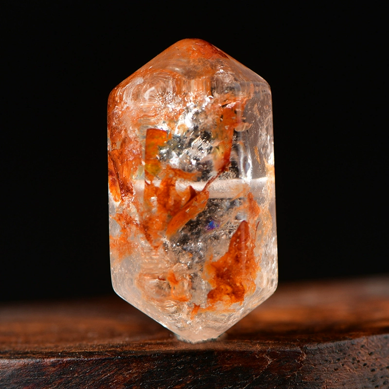 Натуральный кристалл, красный клей, цветок, двусторонние бусины «сделай сам», ювелирные бусины, одиночные бусины, свободные бусины, радужные бусины ручной работы