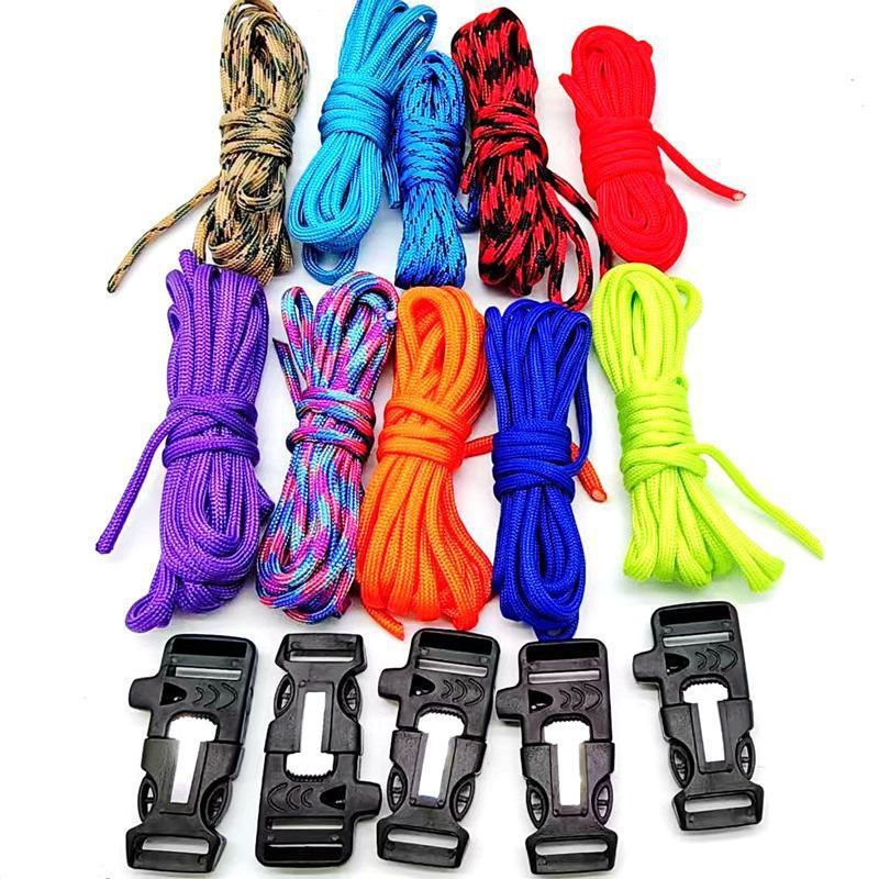 Cuerda de paraguas de siete núcleos hecha a mano al aire libre traje de bricolaje cuerda de paraguas de 4mm pulsera tejida pulsera cuerda trenzada 3,1 m por pieza