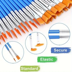 プラスチックの平頭の線の筆の子供のdiy石膏の陶磁器の塗り絵の筆の手描きの落書きの水彩のアクリルの筆のブラシ