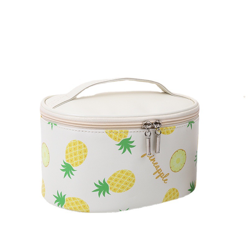 Neceser de cosméticos PU con diseño de frutas – Portátil, impermeable, de viaje y almacenamiento (venta transfronteriza)