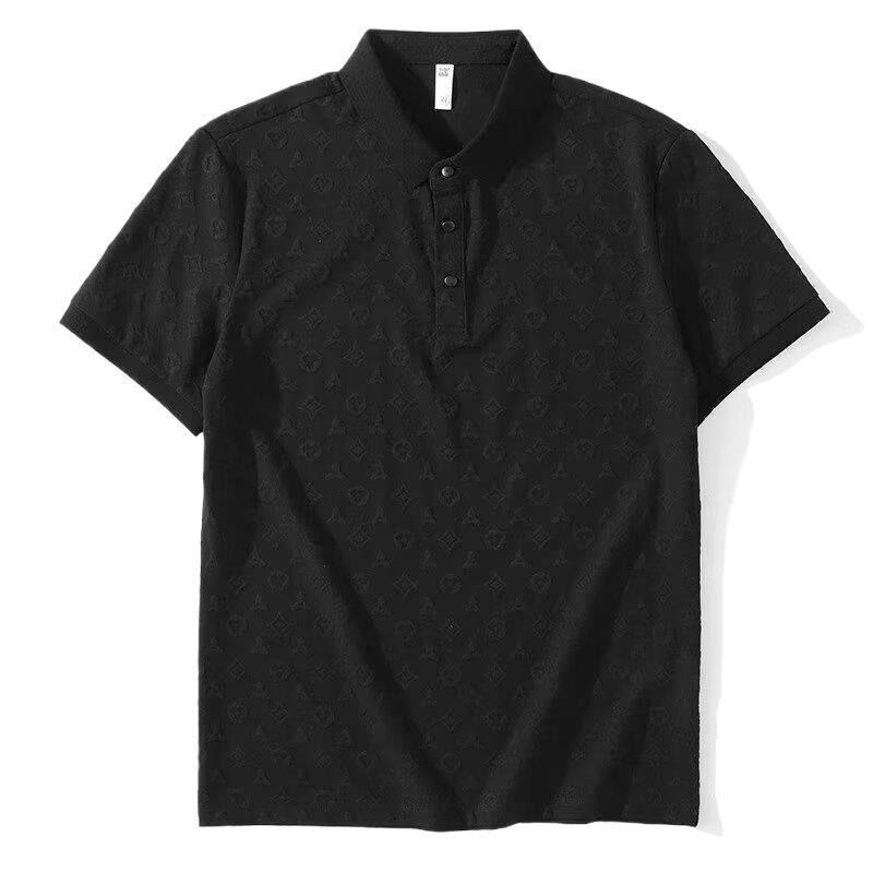 Polo de manga corta con solapa Camiseta de verano de marca de moda para hombres Versión coreana de la tendencia delgada 2025 nueva camiseta de todo fósforo