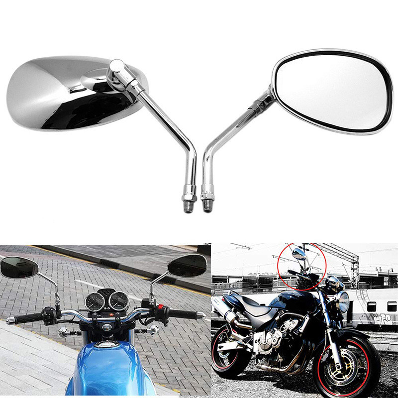 Suitable for Diamond Leopard Electroplated Rear-view Mirror Motorcycle Rear-view Mirror Modification Personalized Oval Universal Electric Vehicle Mirror
