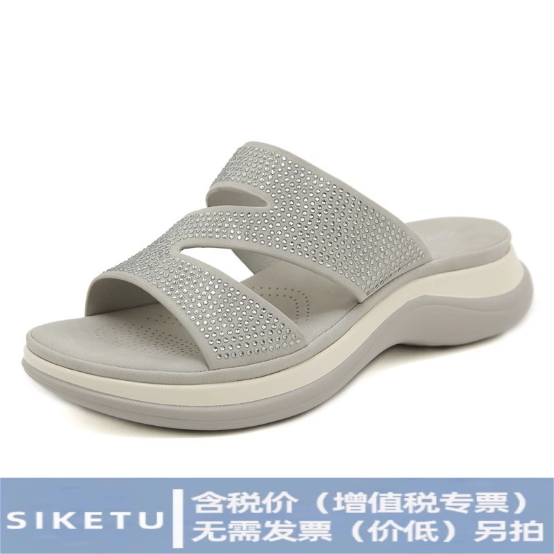 4003-2 Amazon новый 2025 европейский и американский стразы с толстым дном трансграничный большой размер легкий сладкий женский тапочки для женщин оптом