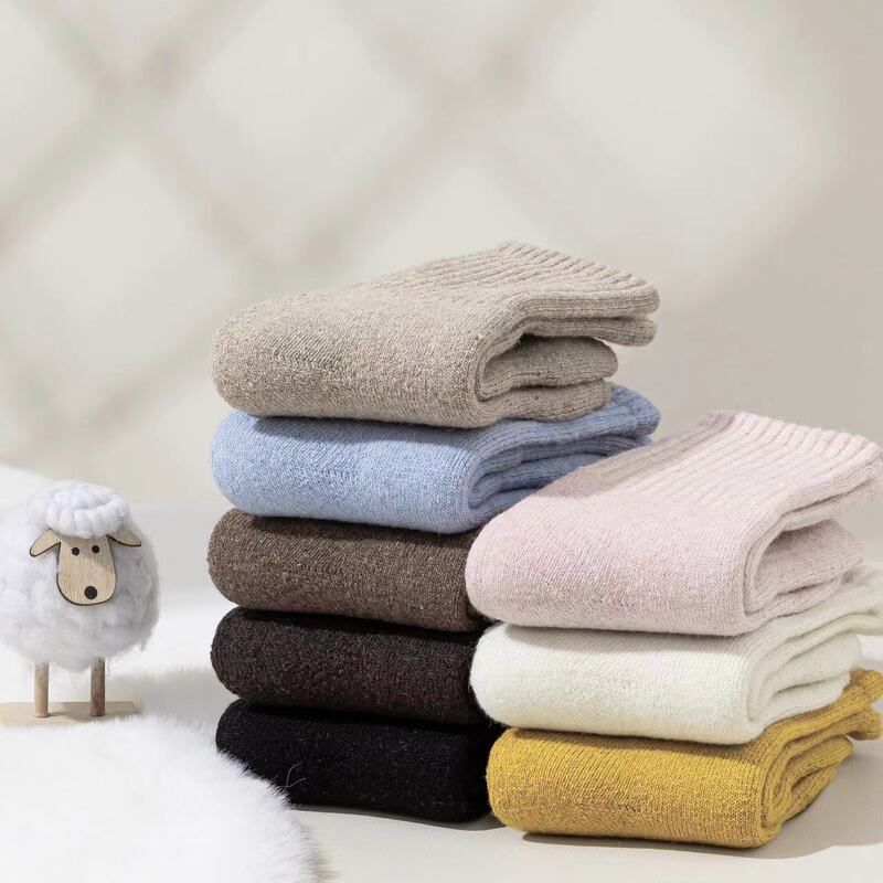 Merino Autumn and Winter Cashmere Socks with Elastic Thickened Warm Wool Socks for Outdoor Sports and Non-Slip Hiking Wholesale