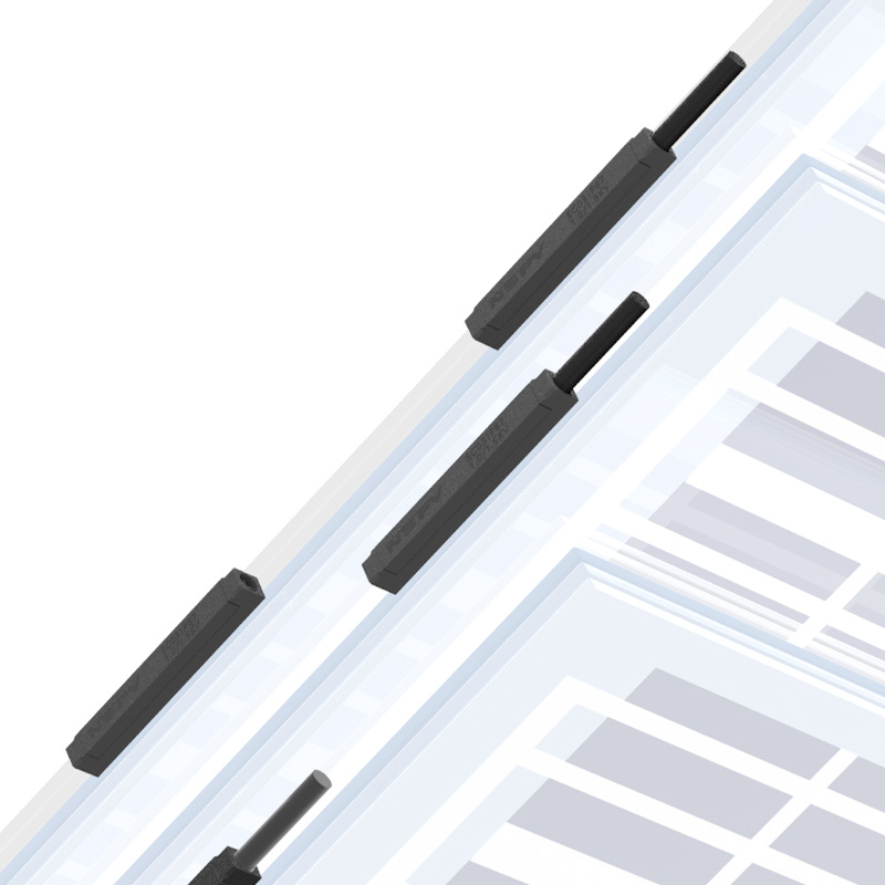 BIPV幕墙双玻组件小型接线盒 光伏双面玻璃电池板二极管边连接器