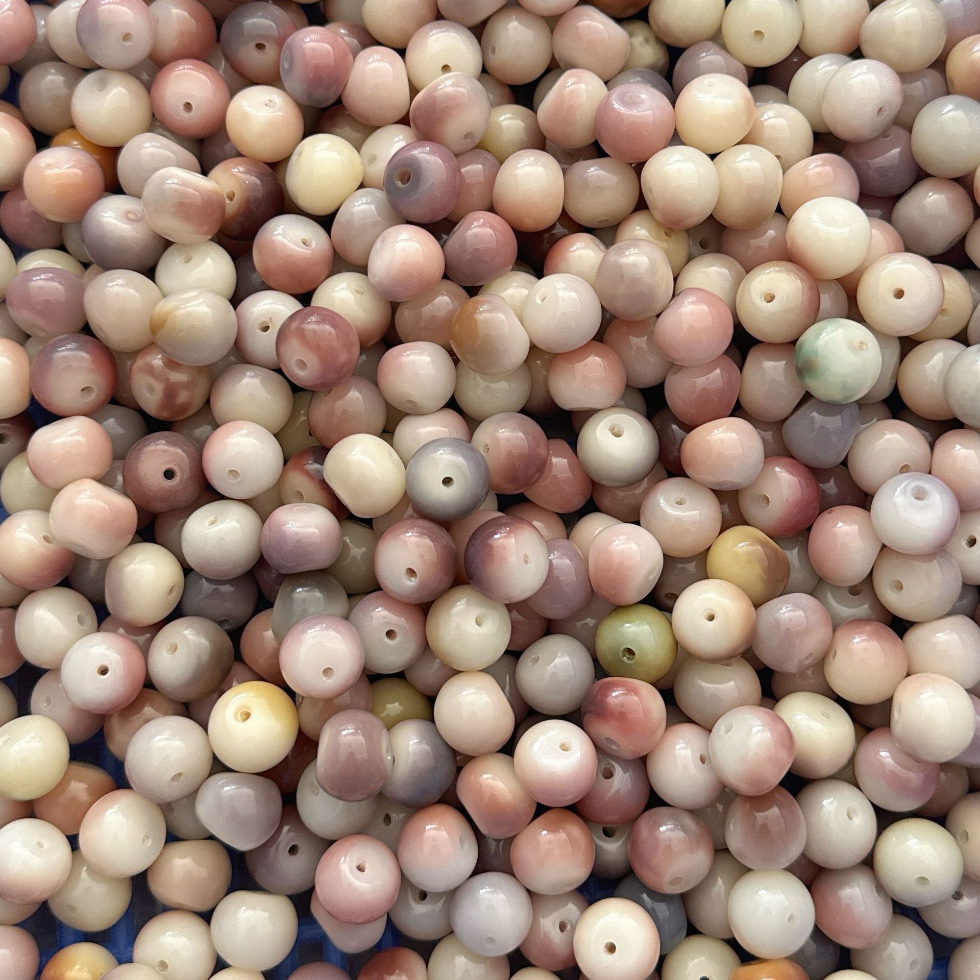 微醺葡萄蒜瓣大肠菩提根 紫色胖蒜紫色大肠蒜瓣菩提根雕刻散珠