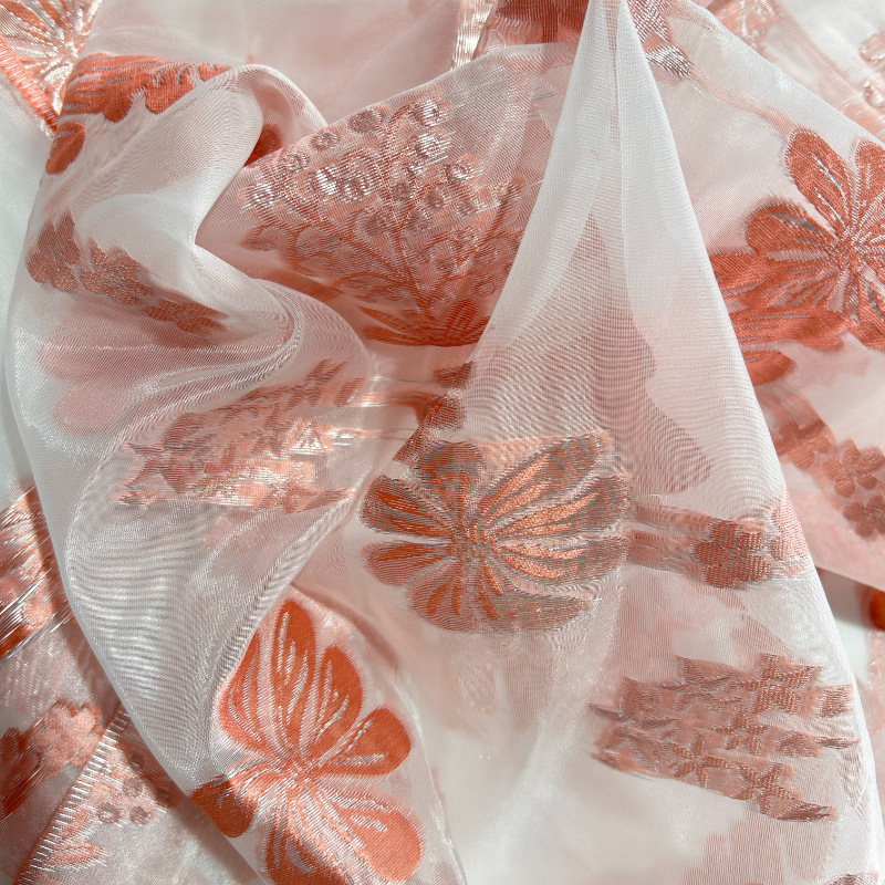 25 nuevo después de la tela de tejido de poliéster toda la tela de tejido de moda de ropa de mujer Jacquard