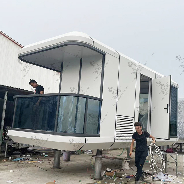 Red móvil de la casa foto reloj-en la tecnología sentido espacio cápsula personas campamento área escénica integrado Casa Hotel