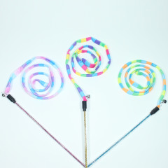 Pet supplies cat toys colorful ribbons cat teaser with fresh prints wholesale cat teaser toys