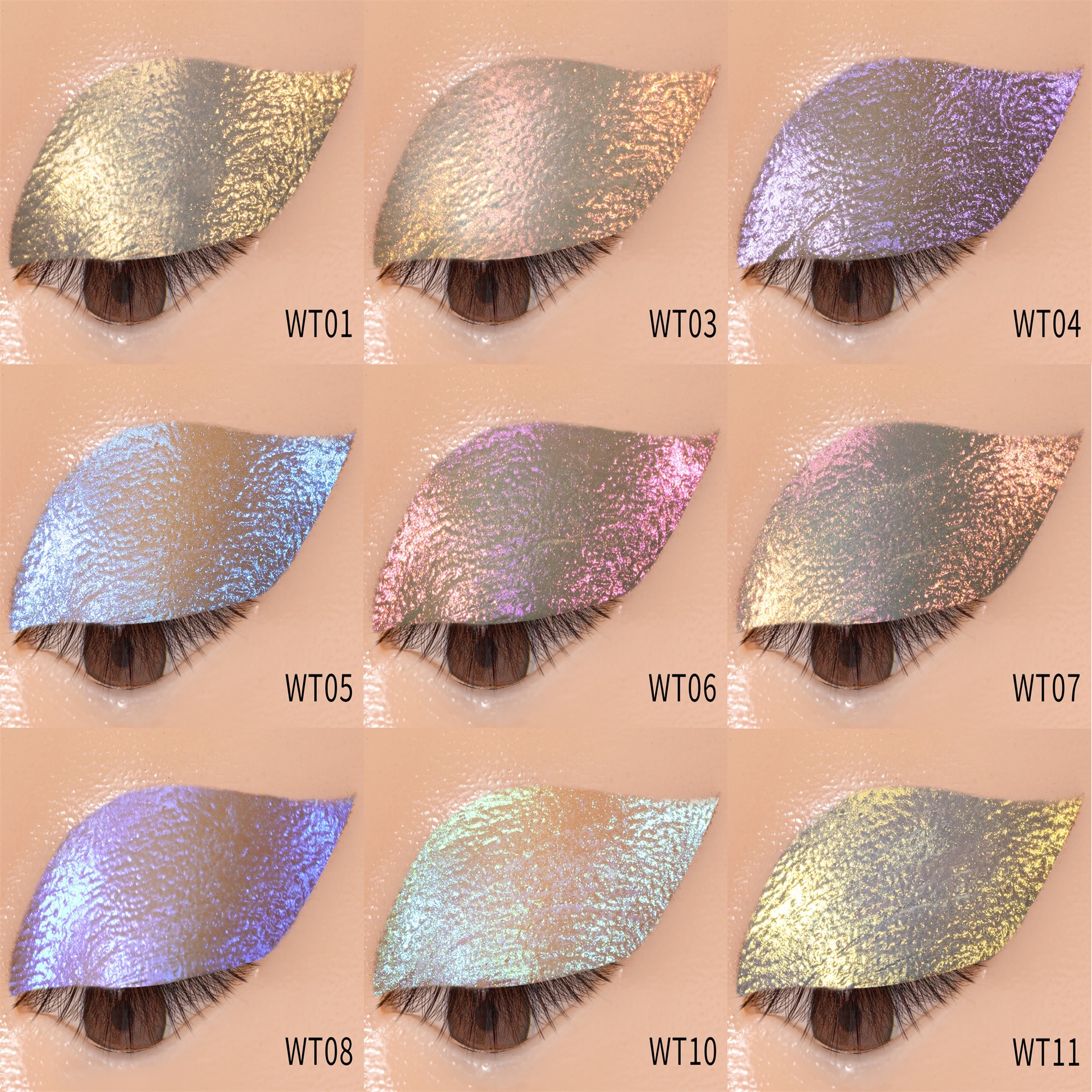 菲诗月光粉冰透色月牙白仙女偏光极光粉霓虹粉贝壳粉公斤装批发