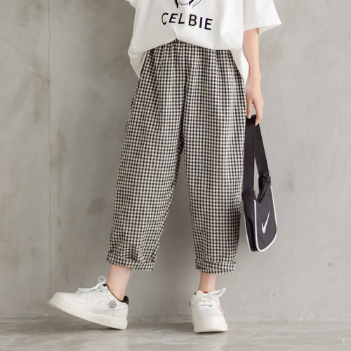 Girls 2024 Summer Sports Alphabet Korean Style Casual Suit, Dropshipping for Middle and Large Children Western Style Checkered Pants Two-piece Set