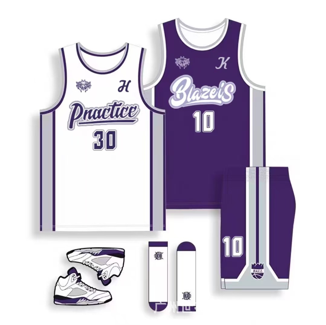 Basketball uniform suit adult children sports training male and female college students competition team uniform jersey printed