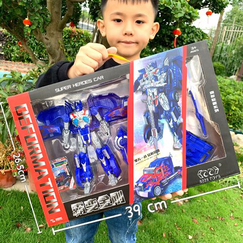 Robot Car Wasp Optimus Warrior Transformation Toy Hand Figure Robot Boy Model Toy Gift Box