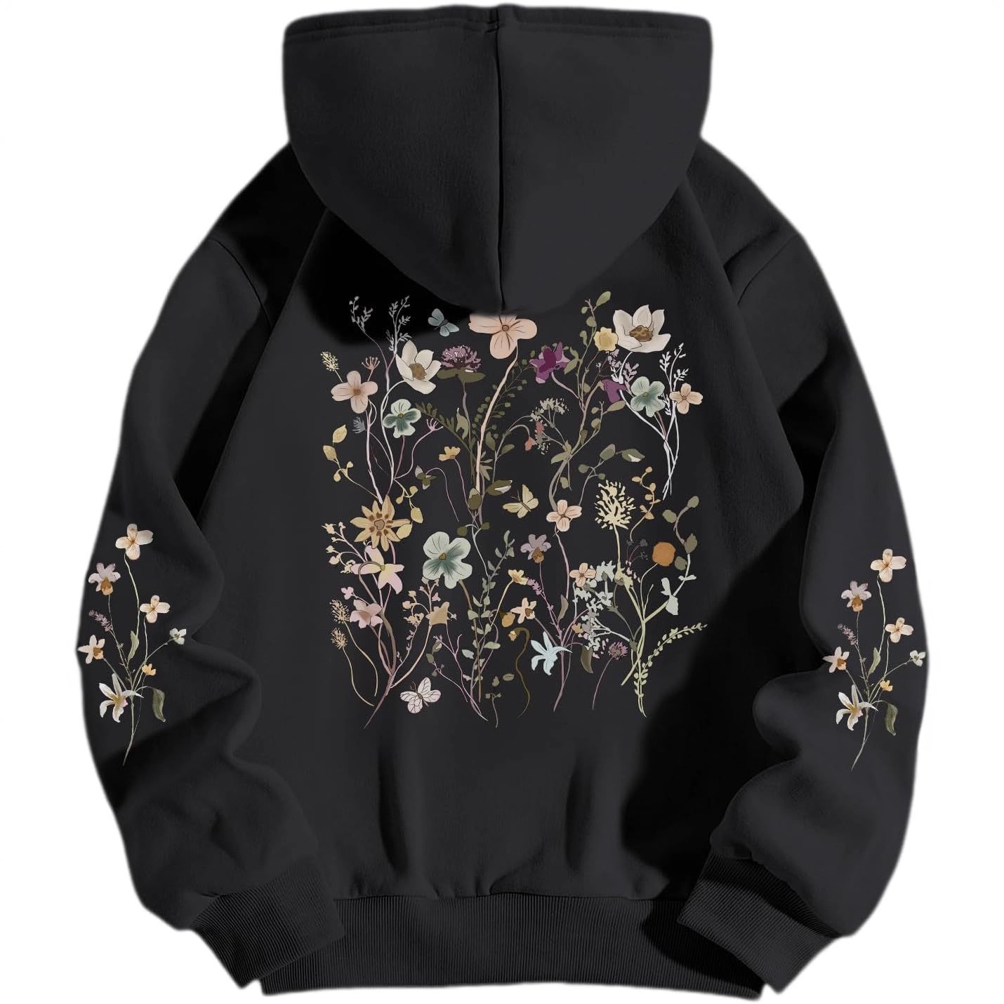Sulayesh Women's Floral Print Hoodie Vintage Aesthetic Flower Pattern Sweatshirts Cute Bohemian