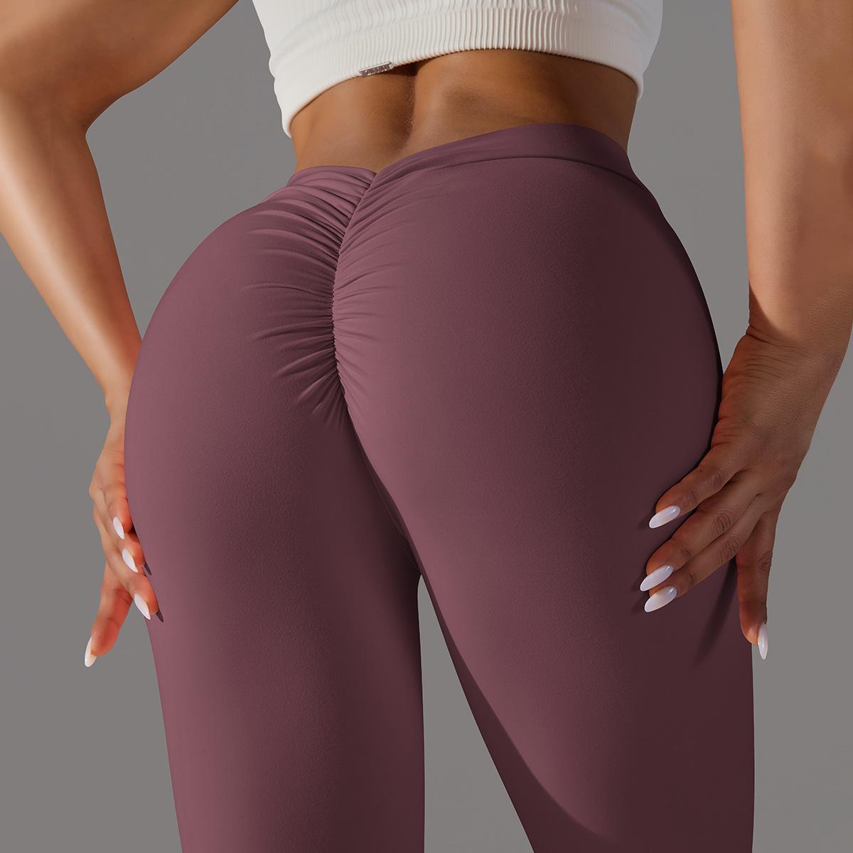 Sports Solid Color Nylon Cotton Blend Active Bottoms Leggings display picture 5