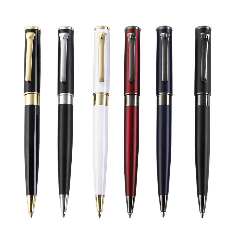 Negro esmerilado Bolígrafo De Metal en stock de gama alta de negocios de regalo medio pluma de publicidad pluma de metal de firma