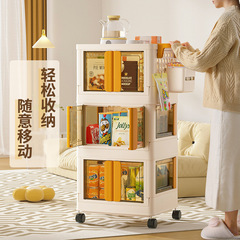 家用小推車置物架寶寶用品零食玩具儲物架摺疊多層落地移動收納架