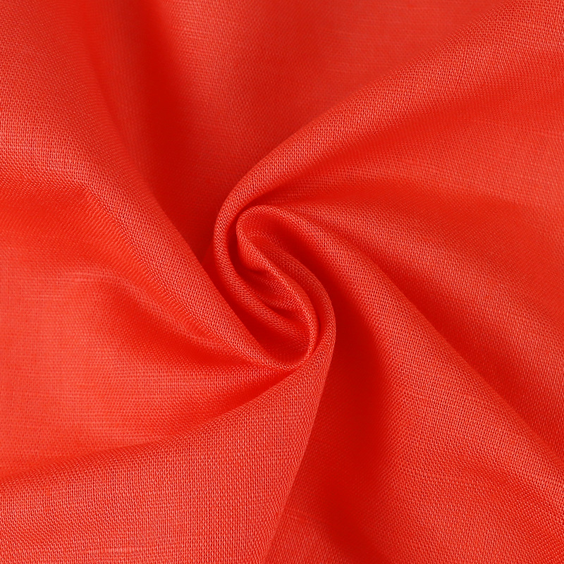 En stock 14 bambú Lino algodón tela algodón y lino tela primavera y verano color sólido camisa moda vestido tela