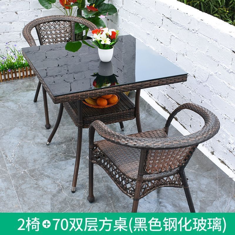 Actualización de 2 sillas + 70 mesas cuadradas de doble capa + cojines ☆ ☆