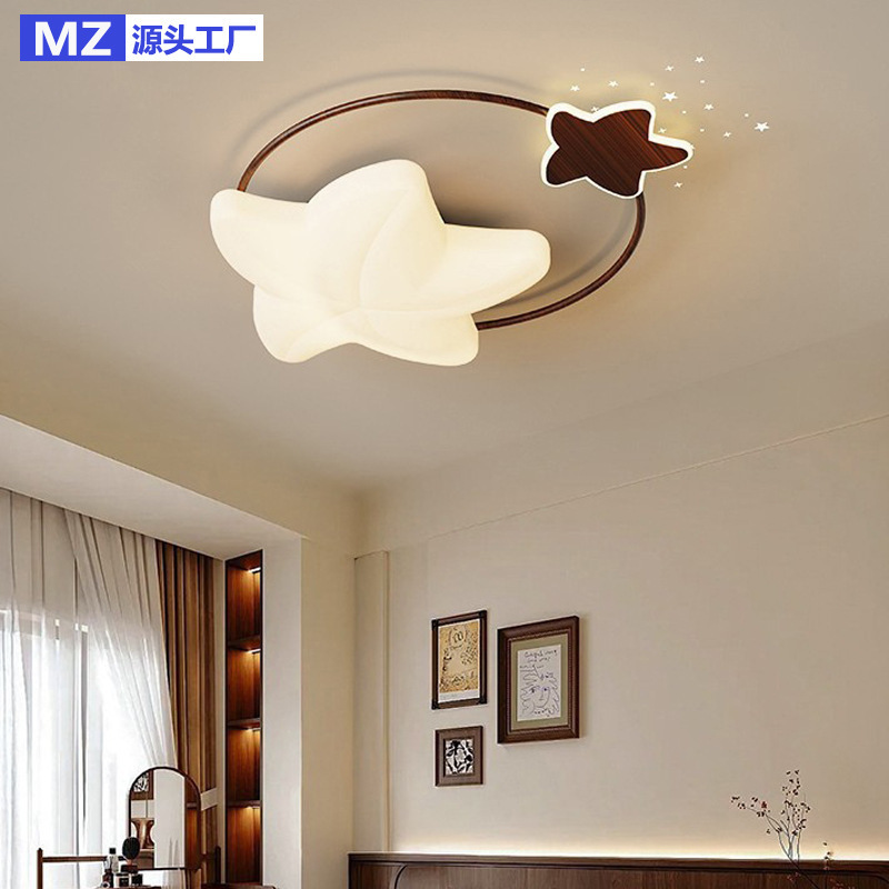 Cream Style Simple Modern Stars and Clouds Children's Room Bedroom Lamp Eye Protection Smart Internet Celebrity Personalized Ceiling Lamp