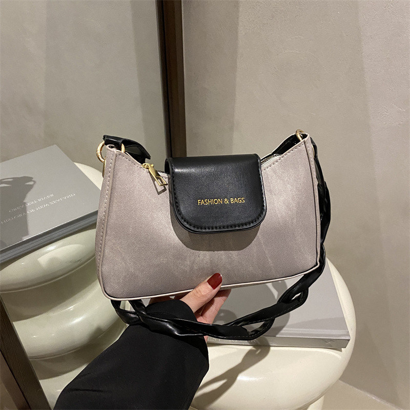 Gran capacidad 2025 verano nuevo estilo textura damas esmerilado retro cuadrado pequeño axila hombro mensajero bolso femenino de alto valor