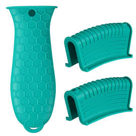 硅胶防烫锅柄隔热套防滑柔软锅把套耐高温易清洗硅胶锅柄套通用款