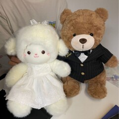 婚纱小羊小熊创意玩偶娃娃七夕节礼物送女友创意礼品