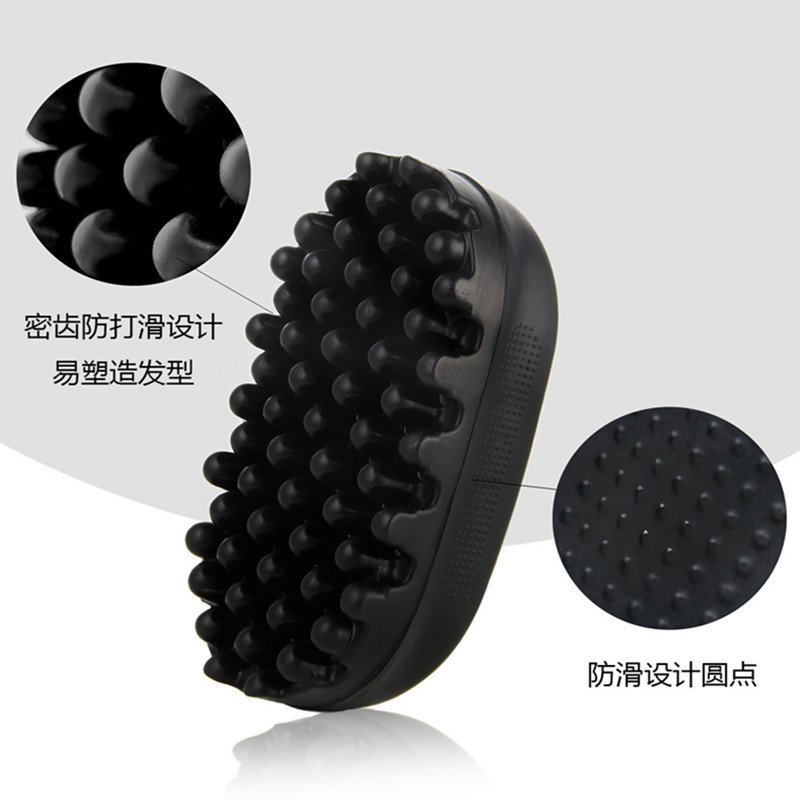 새로운 검은색 실리콘 빗, Dreadlock 빗, 휴대용 소형 곱슬머리 빗, 헤어 빗, 미용 도구, 소형