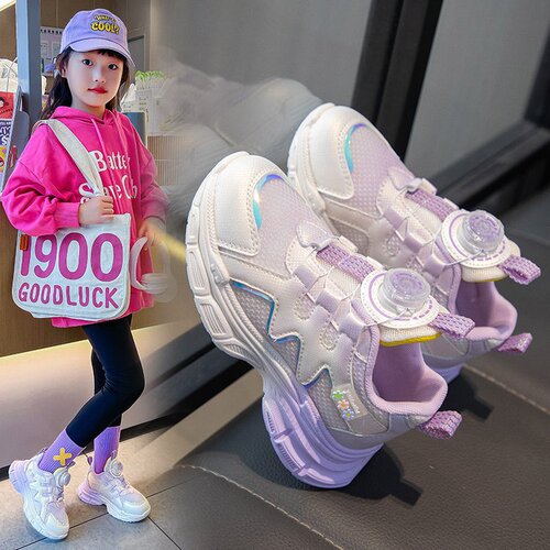 Girls 'princess shoes Girls' sneaker Spring and Autumn New style primary school students 'shoes all-matching mesh breathable children's daddy shoes