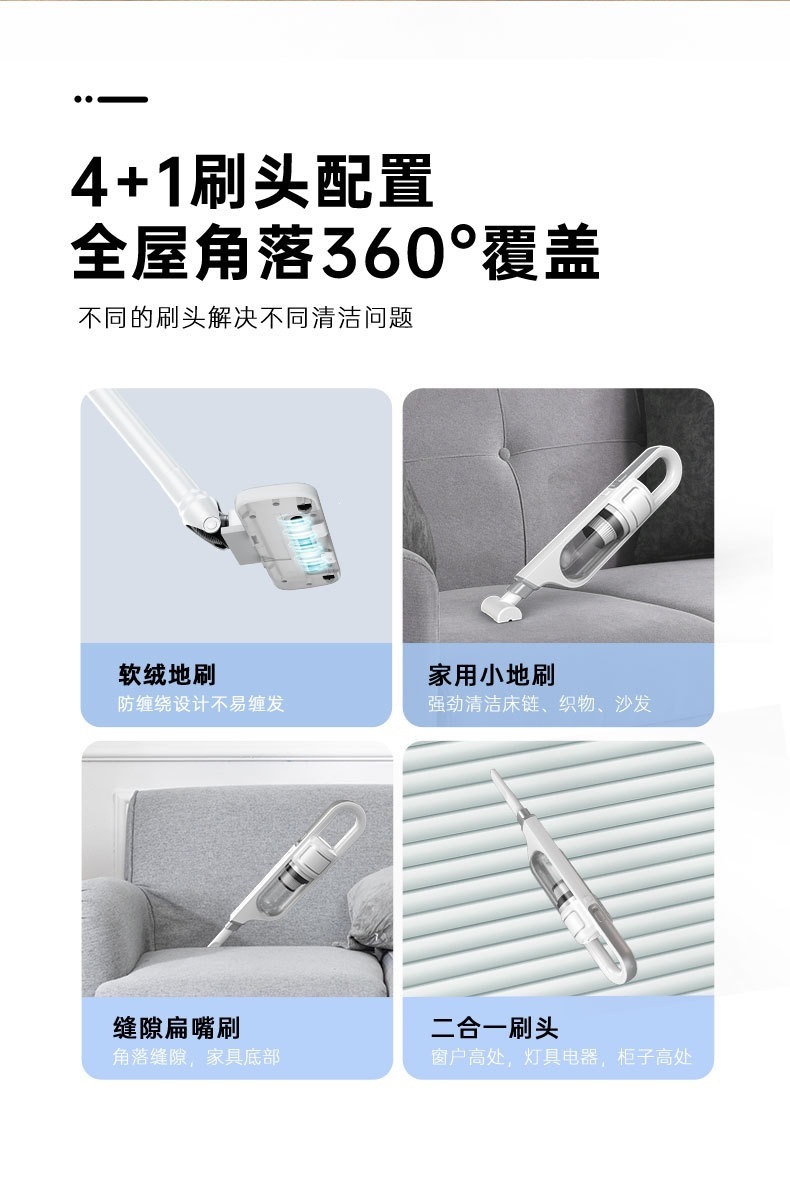 Wireless vacuum cleaner for car and home use, handheld, high suction power, convenient for pet hair, portable vacuum cleaner, multifunctional for car use, new