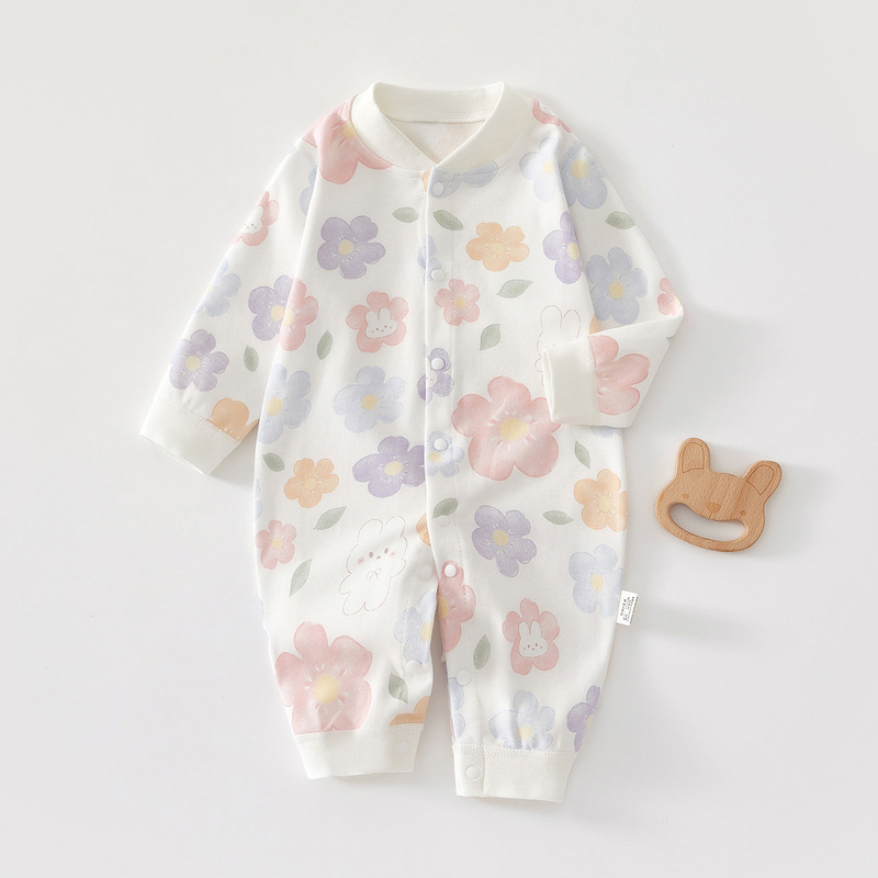 婴儿四季款纯棉a类外出家居服宝宝舒适时尚睡衣爬服安阳童装哈衣|undefined