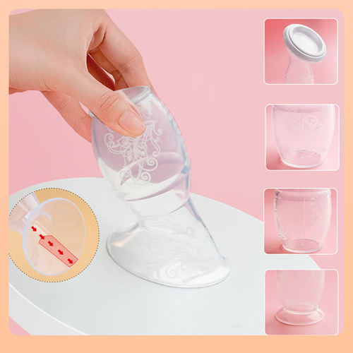 ✅Silicone Breast Pump 90ml Large Capacity Breast Milk Collector Hands-Free Strong Suction Milk Collector Color Box Packaging