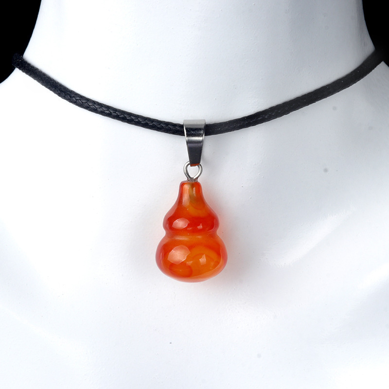 20mmヒョウタンペンダント天然水晶半宝石ヒョウタンペンダントDIYイヤリングネックレスアクセサリーアクセサリー|undefined