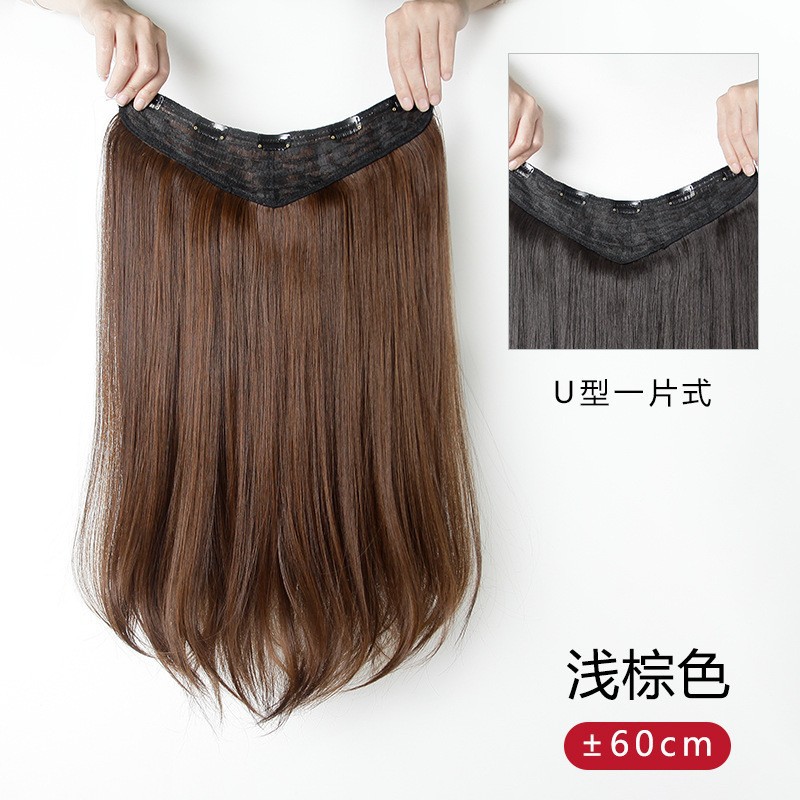 Peruca para aumentar el volumen de cabello flojo de tres piezas de cabello para mujer parche de cabello largo sin rastro extensión de cabello invisible en cabello largo rizado image 22