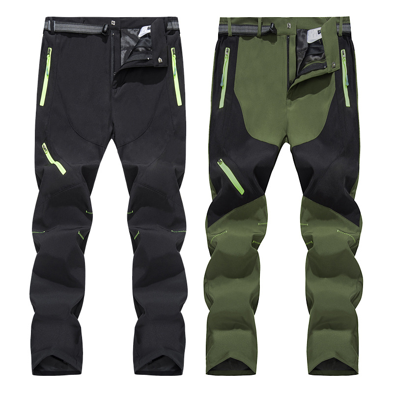 Outdoor Clothing for Men, New Spring and Autumn Breathable Hiking, Cycling, Mountaineering Quick-Dry Pants, Single-Layer Softshell Pants for Cross-Border Sales