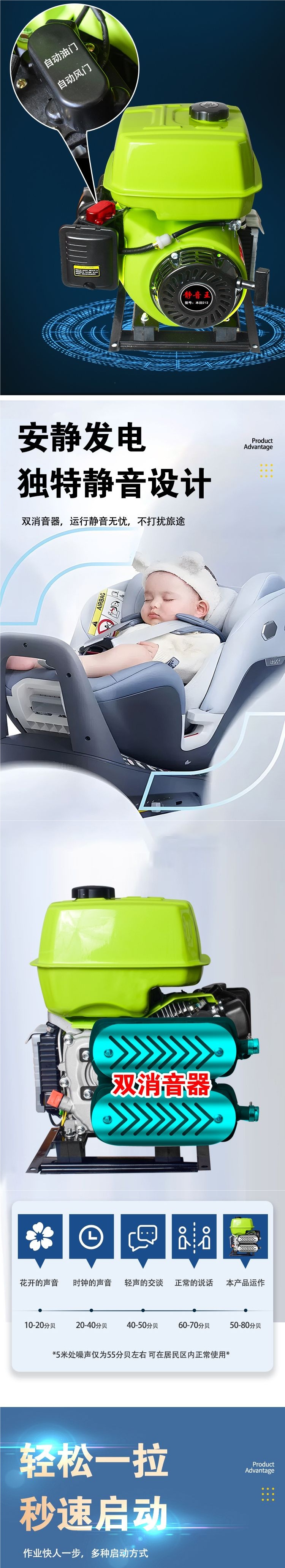 24V Silent Parking Generator Air Conditioner Electric Inverter Range Extender Remote Control Gasoline Truck Vehicle-Specific