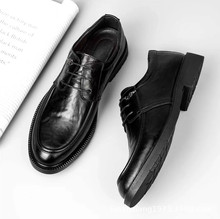 秋冬款男士商务休闲韩版真皮男鞋上班约会老爸鞋保暖鞋柔软防滑