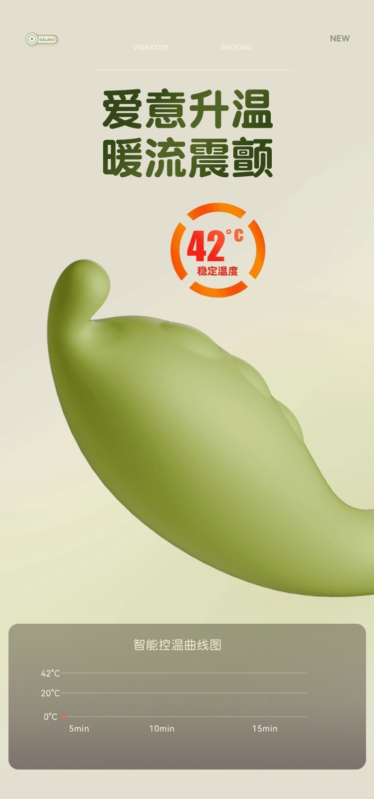 GALAKU Elf-Unicorn Vibrating Egg with AI App Control, G-Spot Stimulator, Green — detail image 22