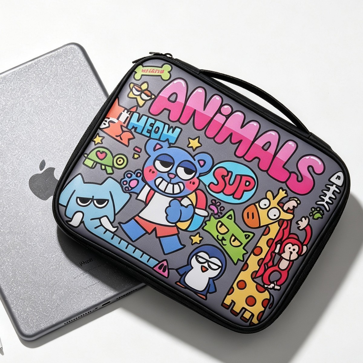 Cartoon Cute Tablet Storage Bag Waterproof and Shockproof Ipad11 Tablet 12inch Protective Case 14inch Laptop Bag