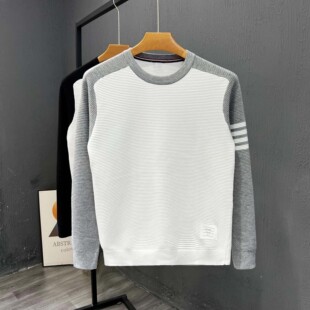 Trendy Brand Men's Crewneck Sweater Autumn and Winter Fashion Casual Yippie Handsome Youth Thick Base Sweater 2024 New