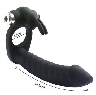 7 Frequency Vibration Double Hole Rabbit Sliding Bead Couples Share Delay Lock Sperm Ring Male and Female Masturbator Egg Jumping