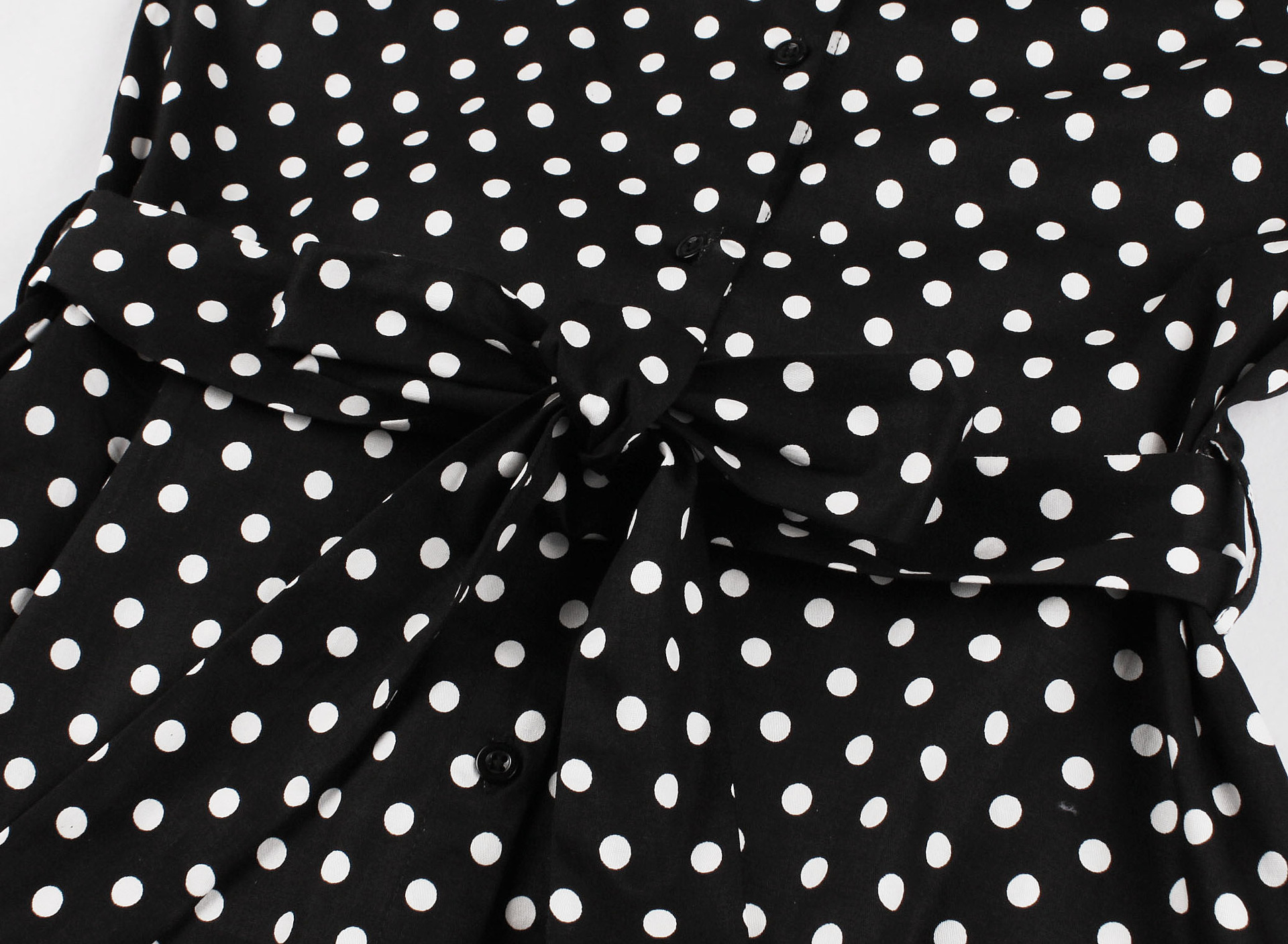 women's lapel polka-dot sleeveless bandage dress nihaostyles clothing wholesale NSMXN78859