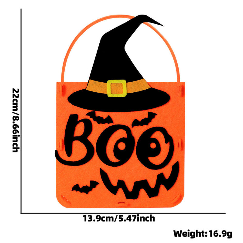 新しいハロウィン装飾ハンドバッグ子供のパーティーの雰囲気の装飾小道具ブーゴーストオレンジキャンディバッグ|undefined