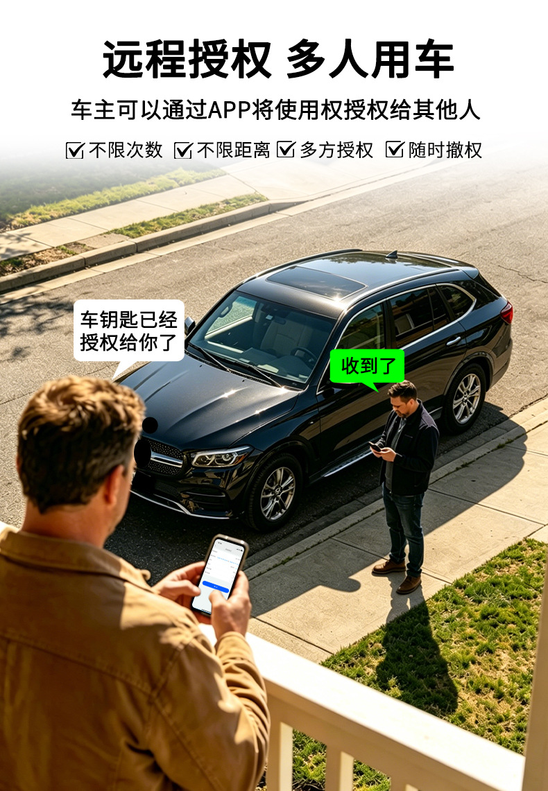 Universal Smart Car Key, Keyless Entry, Remote Start, Mobile Phone Control, Anti-Theft Alarm
